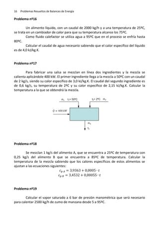 Problemas De Balances De Energia PDF