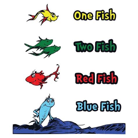 One Fish Two Fish Red Fish Blue Fish Dr Seuss Svg Dr Seuss Quotes Di