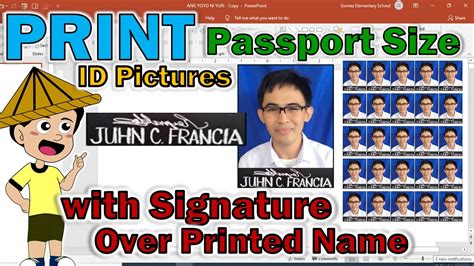 Passport Size Name Tag Font