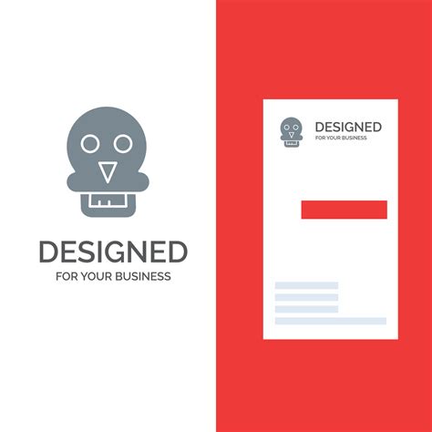 Skull Skull Death Medical Man Grey Logo Design and Business Card ...