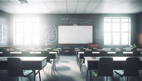 Premium AI Image | Photo of empty classroom background