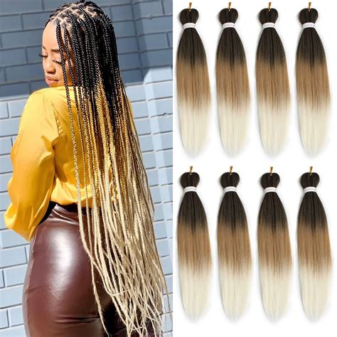 Buy Leeven Pre Stretched Braiding Hair 30 Inch 8 Packs Professional