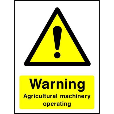 Warning Agricultural Machinery Operating 10171