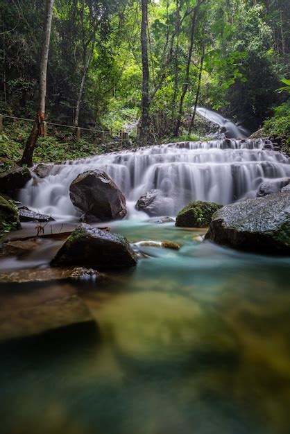 Premium Photo | Rock cliff waterfall