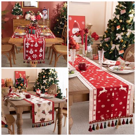 Jual Table Runner Natal Premium Series Taplak Meja Dekorasi Natal