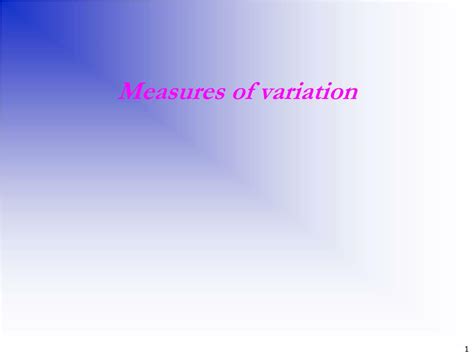 Ppt Measures Of Variation Powerpoint Presentation Free Download Id6562953