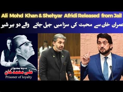 PTI Leaders Ali Mohammad Khan And Shehryar Afridi Releases From Jail