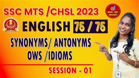 Ssc Mts Chsl English Synonyms Antonyms Ows Idioms