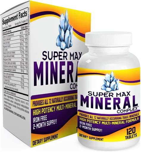 Suplemento Mineral De 2 Meses Sin Hierro Con 72 Minerales Traza