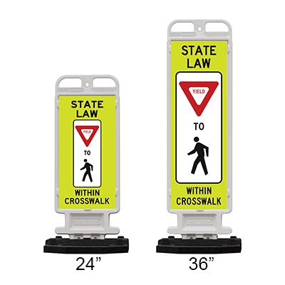 Crosscade Crosswalk Sign State Law Yield To Pedestrians