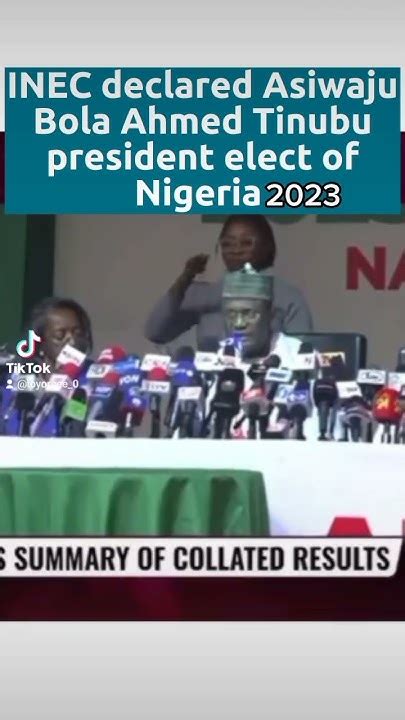 Nigeria Decides 2023 Inec Declares Tinubu Winner Of Presidential