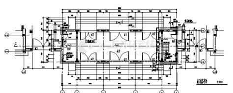 某二层仿古山门建筑施工cad图，共八张土木在线