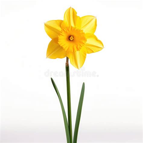 Daffodil on a Plain White Background - Isolated Stock Pictures Stock ...