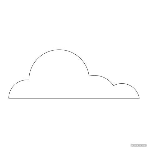 Large Printable Cloud Shape Template Gridgit