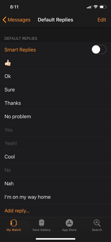 My top Apple Watch settings tweak - “Like” as first default reply. : r ...