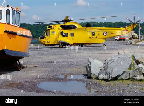 Westland Sea King Xz589 Bangor Menai Strait North Wales Stock Photo