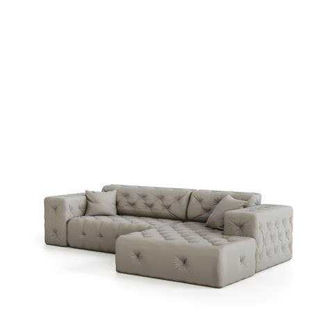 Ecksofa Designersofa Chantal In Stoff Opera Velvet Rubinrot Ottomane