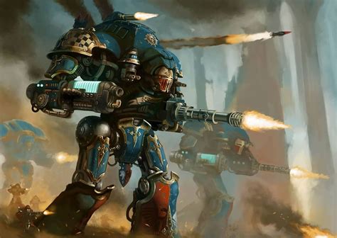 Imperial Knights - Art by Christian Byrne - 40K Gallery