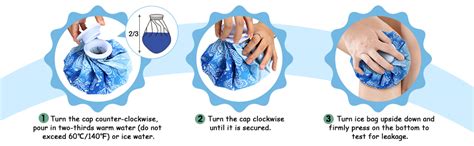 Amazon Nuanchu Pieces Ice Bags For Injuries Reusable Ice Pack Hot Cold Water Bag