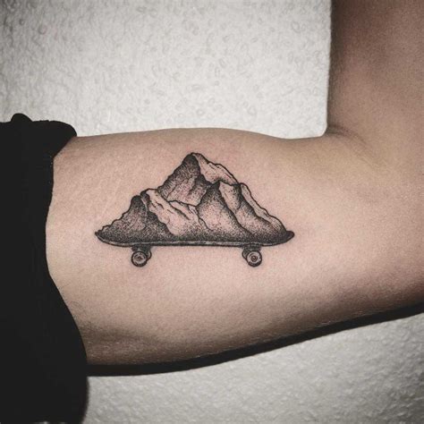 Skateboard Mountain By Tattooist Spence Zz Tattoo Tattoogrid Net