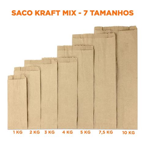 Un Sacos De Papel Kraft Liso Kg P Es Salgados Doces Mbar