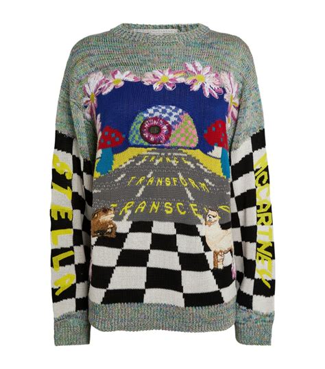 Stella Mccartney Multi Jacquard Psychedelic Sweater Harrods Uk