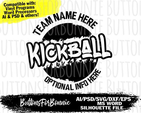 Kickball Template, Kickball Svg, Kickball Team, Decal, Kickball Shirt ...