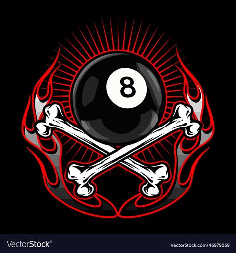 Eight Ball Template For Design Royalty Free Vector Image