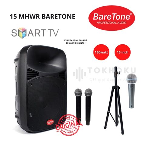 Jual Speaker Portable Baretone 15 Inch Mhwr Aktif Usb Bluetooth