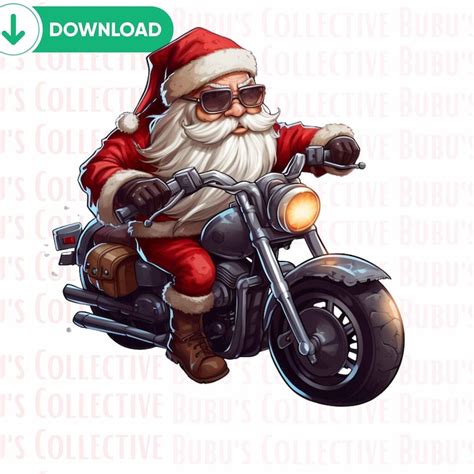 Biker Santa PNG, Santa Funny Png, Christmas Santa Clipart, Santa is My Homeboy Clip Art, Santa ...