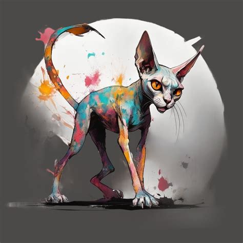 Images of Sphynx Cat, Funny Cats, Illustrations for Printing, Creative ...