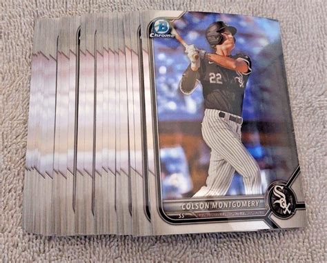 25 Colson Montgomery 2022 Bowman Chrome BDC54 Lot All Chrome White Sox