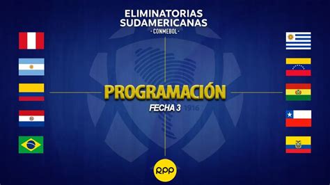 Eliminatorias Sudamericanas EN VIVO Partidos Por La Fecha 3 Mundial