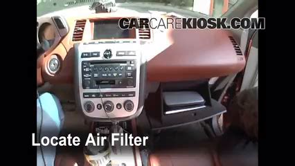 Cabin Air Filter Replacement Nissan Murano Sl L V