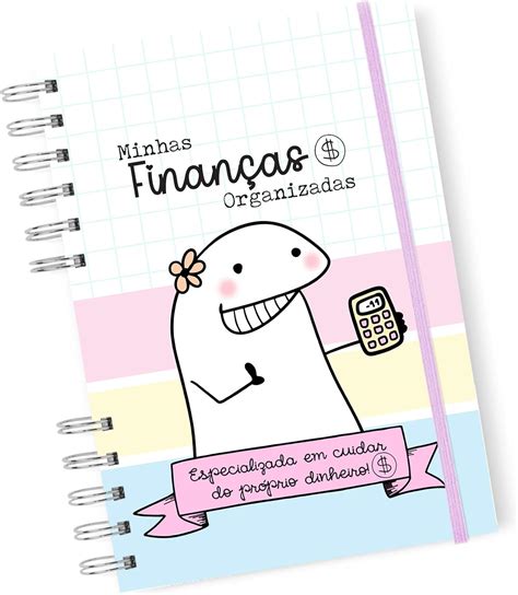 Caderno Controle Financeiro Planner Capa Flork Fechamento Elástico