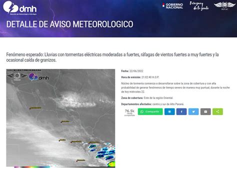 Dmh Paraguay On Twitter Aviso Meteorol Gico N Emitido