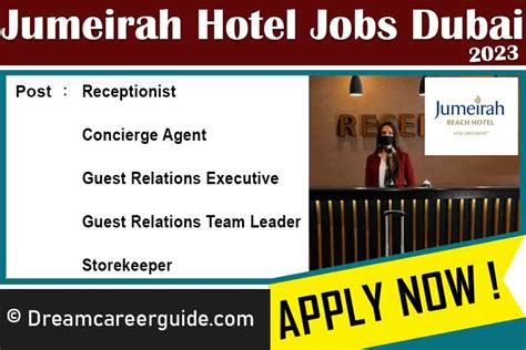 Jumeirah Beach Hotel Dubai Job Openings Latest 2023