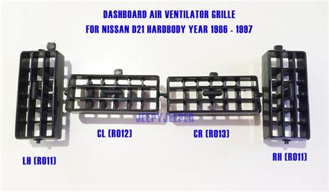 DASH AIR HEATER VENTILATOR VENT GRILLE Fits Nissan D21 Hardbody