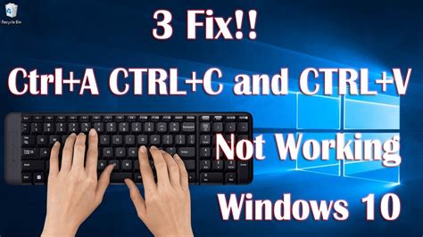 Ctrl A Ctrl C And Ctrl V Not Working In Windows Fix For Laptop