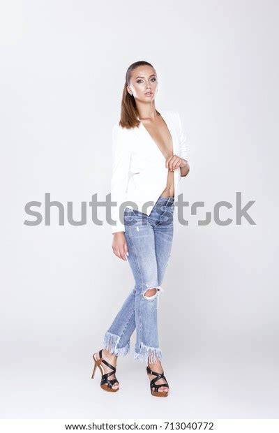 Beautiful Sexy Tanned Brunette Woman Perfect Stock Photo Shutterstock