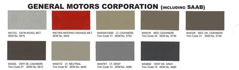 Interior Upholstery Paint Gm Chevrolet 2011 66autocolor