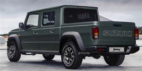 Maruti Suzuki Jimny Pickup Truck Rendered With Dual Cab Layout