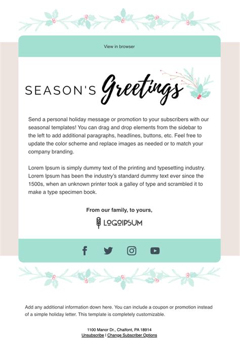 Beautiful Holiday Email Marketing Templates You Can Use For Free