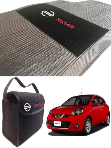 Tapete Automotiv Borracha Pvc Carpet Bordad Carro Nissan March Kicks