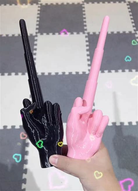 Collapsible Middle Finger Extendable Retractable Dgeex D Printed