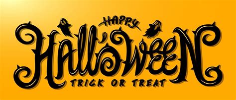 Banner De Texto Feliz Halloween Vector 11190558 Vector En Vecteezy