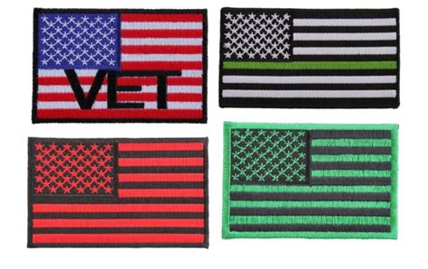 Flag Patches for US Veterans - Sew or Iron on - Embroidered ...