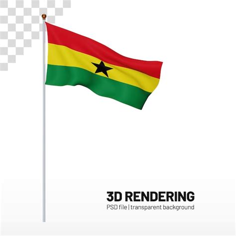 Bandera De Ghana D Interpretaci N Archivo Psd Premium