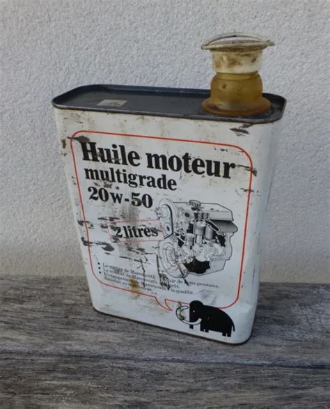 ANCIEN BIDON HUILE MAMMOUTH OIL CAN DECO GARAGE AUTOMOBILIA MOTO EUR 5