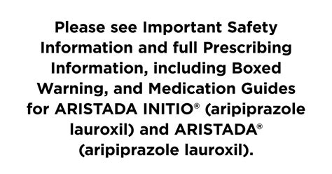 ARISTADA® (aripiprazole lauroxil)| Official Patient Site